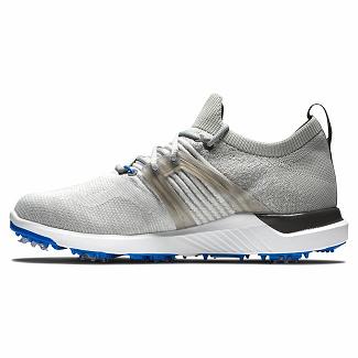 Men's Footjoy HyperFlex Spikes Golf Shoes Grey/White/Blue NZ-58439